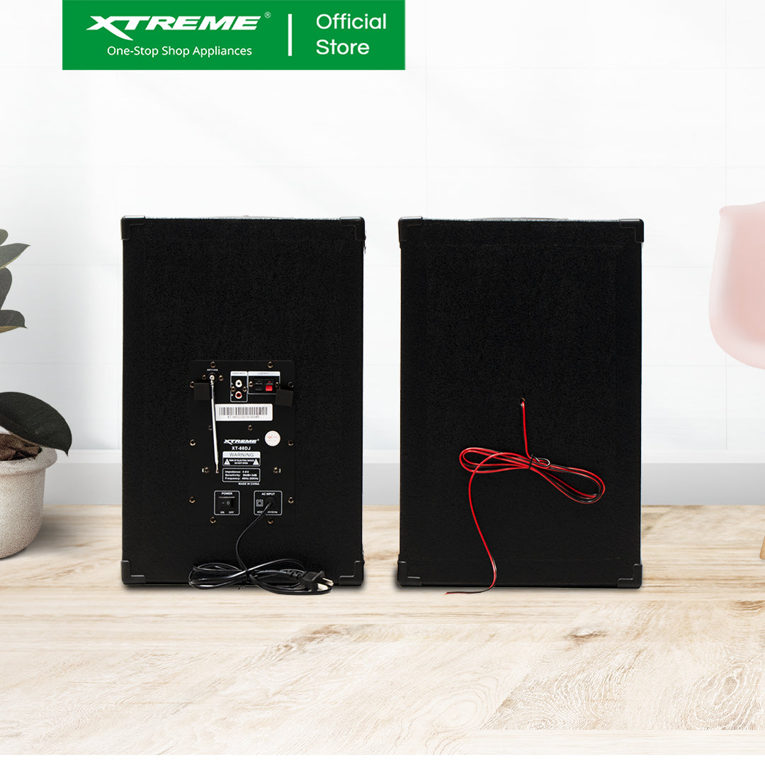 XTREME 350Wx2 Amplified Speaker Bluetooth FM USB SD Card Reader LED Display Disco Light | XT-88DJ