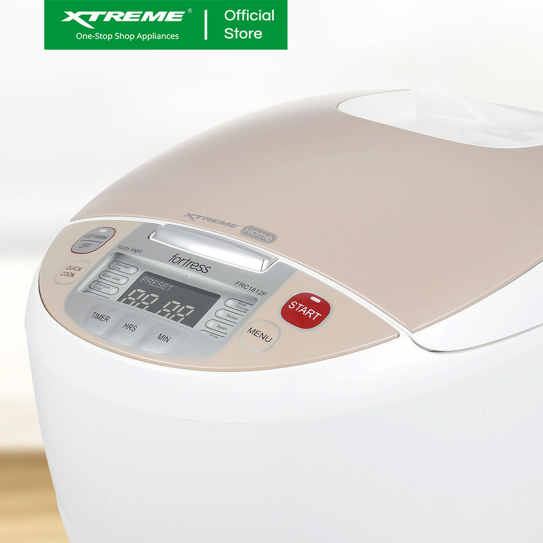 X-SERIES 1.8L Rice Cooker with Keep Warm Function LED Digital Display (Light Brown) | XH-RCFUZZY18X