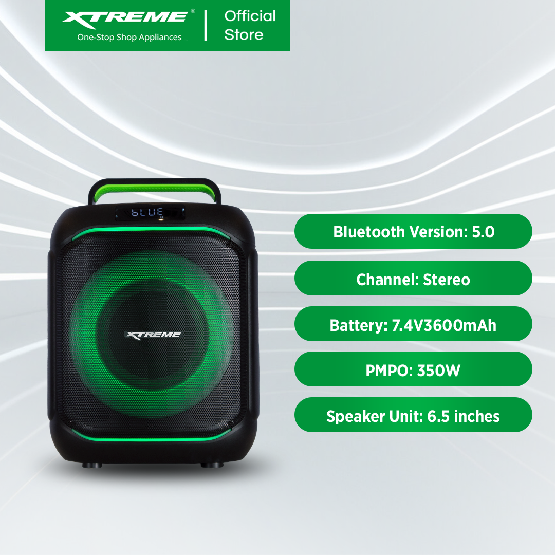 XTREME POP 350W Portable Personal Karaoke Speaker with 2 Wireless Microphone (X-POP650)