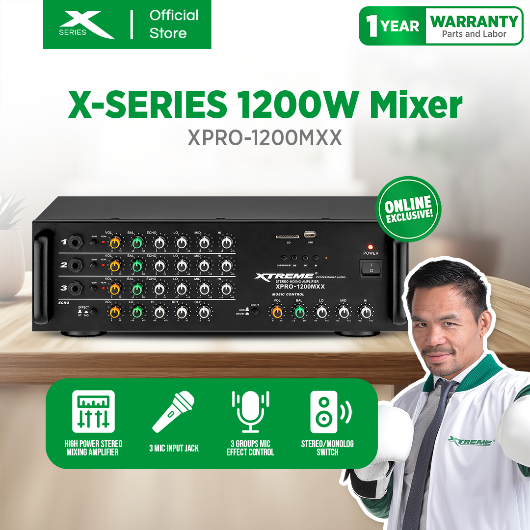 XTREME 1200Wx2 Professional Amplified Mixer (XPRO-1200MX)