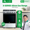 XTREME HOME 60cm Gas Range 4 Burner 67L Oven Electric Ignition LPG Source Panel Rotisserie | XGR-604G