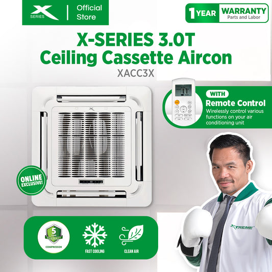 XTREME COOL 3.0T Ceiling Cassette Aircon Energy Efficient | XACC3
