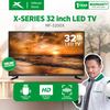 X-SERIES 32 inch LED TV Slim Bezel USB Port HDMI VGA Dynamic Sound HDR Quality (Black) | MF-3200X