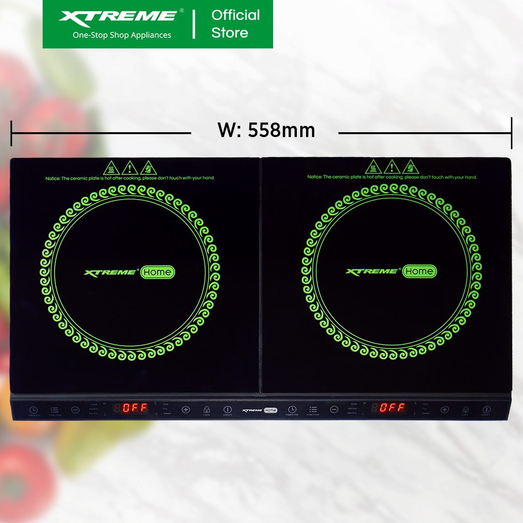 XTREME HOME 3100W Double Burner Induction Cooker (XH-IC21002B)