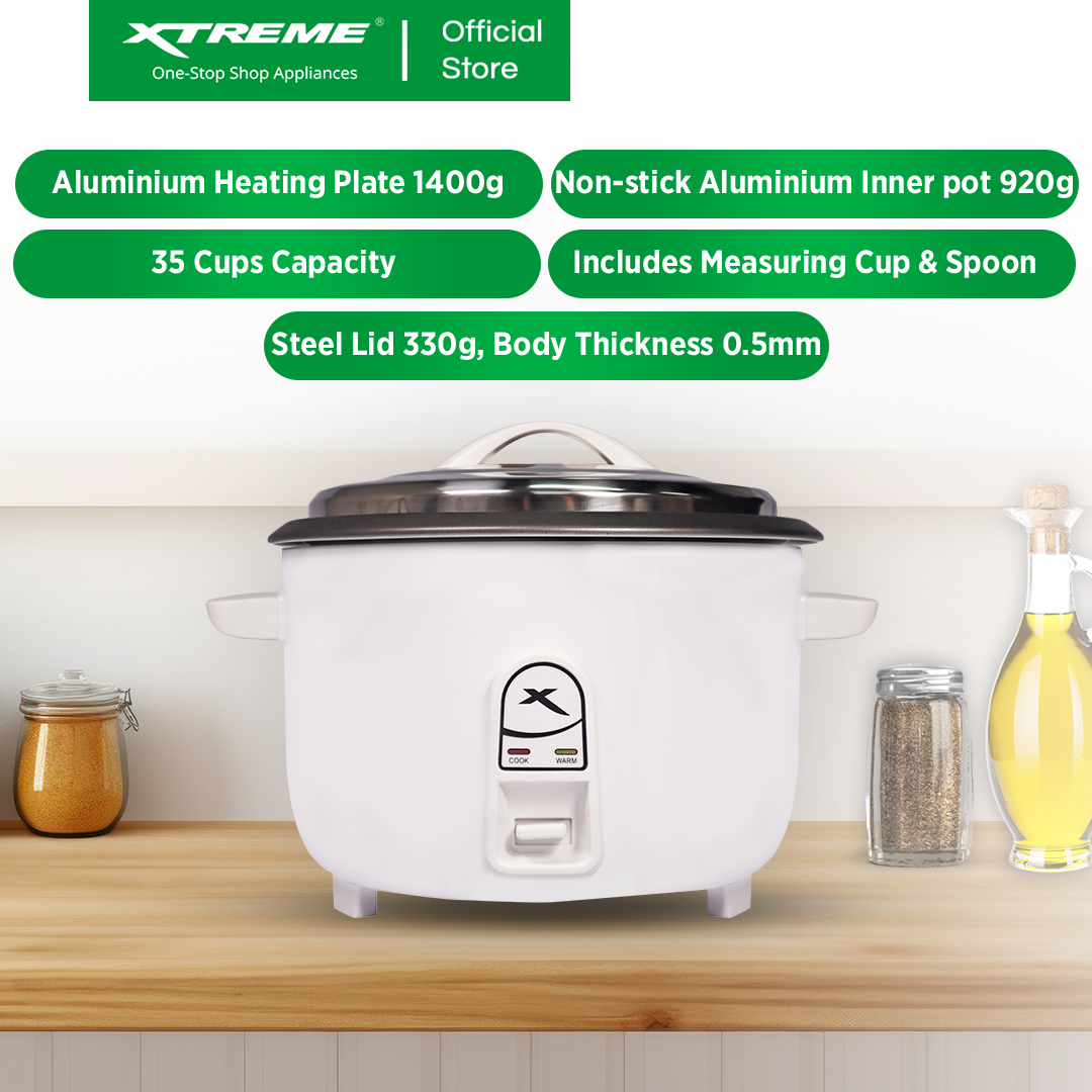 XTREME Commercial 5.6L Rice Cooker 35 Cups with Automatic Keep Warm Function (XH-RC-DRUM35)