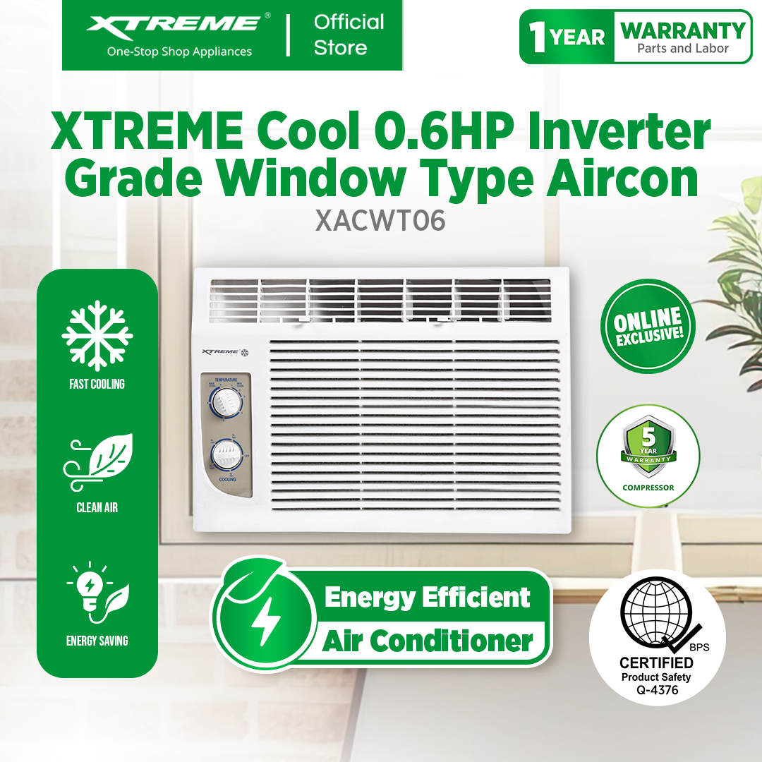 XTREME COOL 0.6HP Inverter-Grade Window Type Aircon (XACWT06)