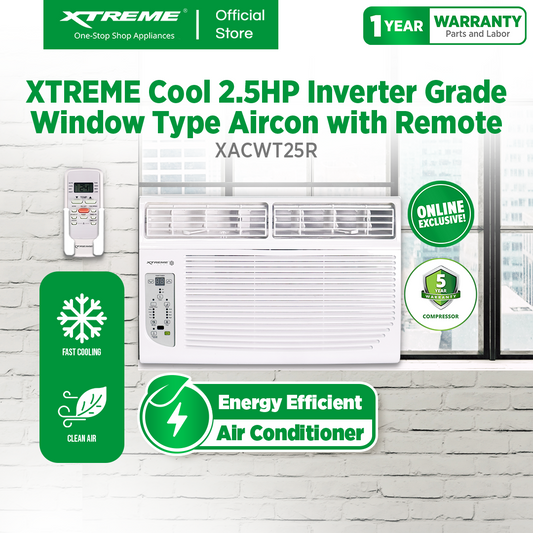 XTREME COOL 2.5HP Inverter-Grade Window Type Aircon with Remote (XACWT25R)