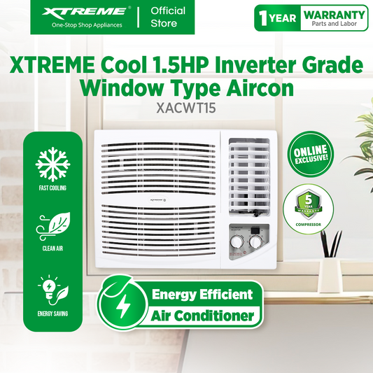 XTREME COOL 1.5HP Inverter-Grade Window Type Aircon (XACWT15)