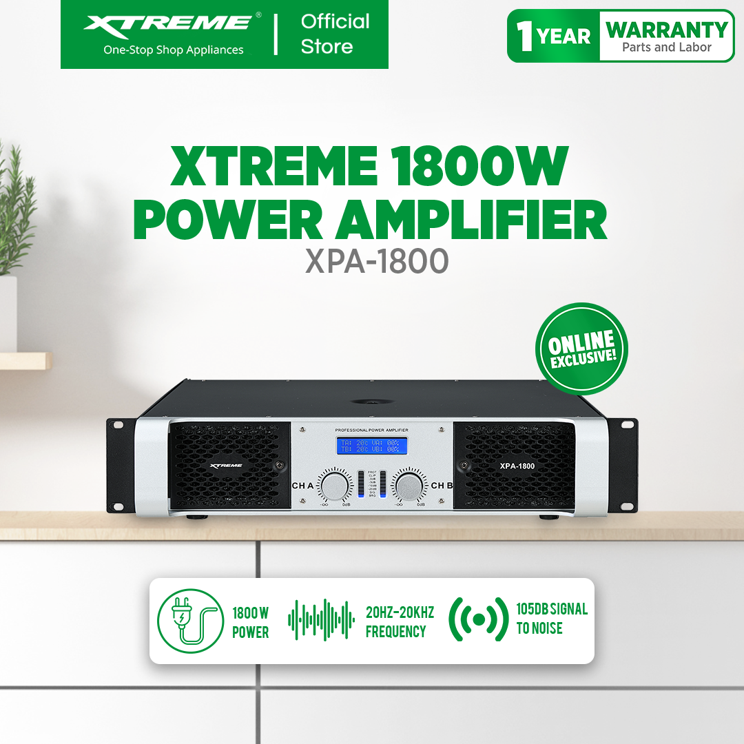XTREME 1800Wx2 Professional Power Amplifier (XPA-1800)
