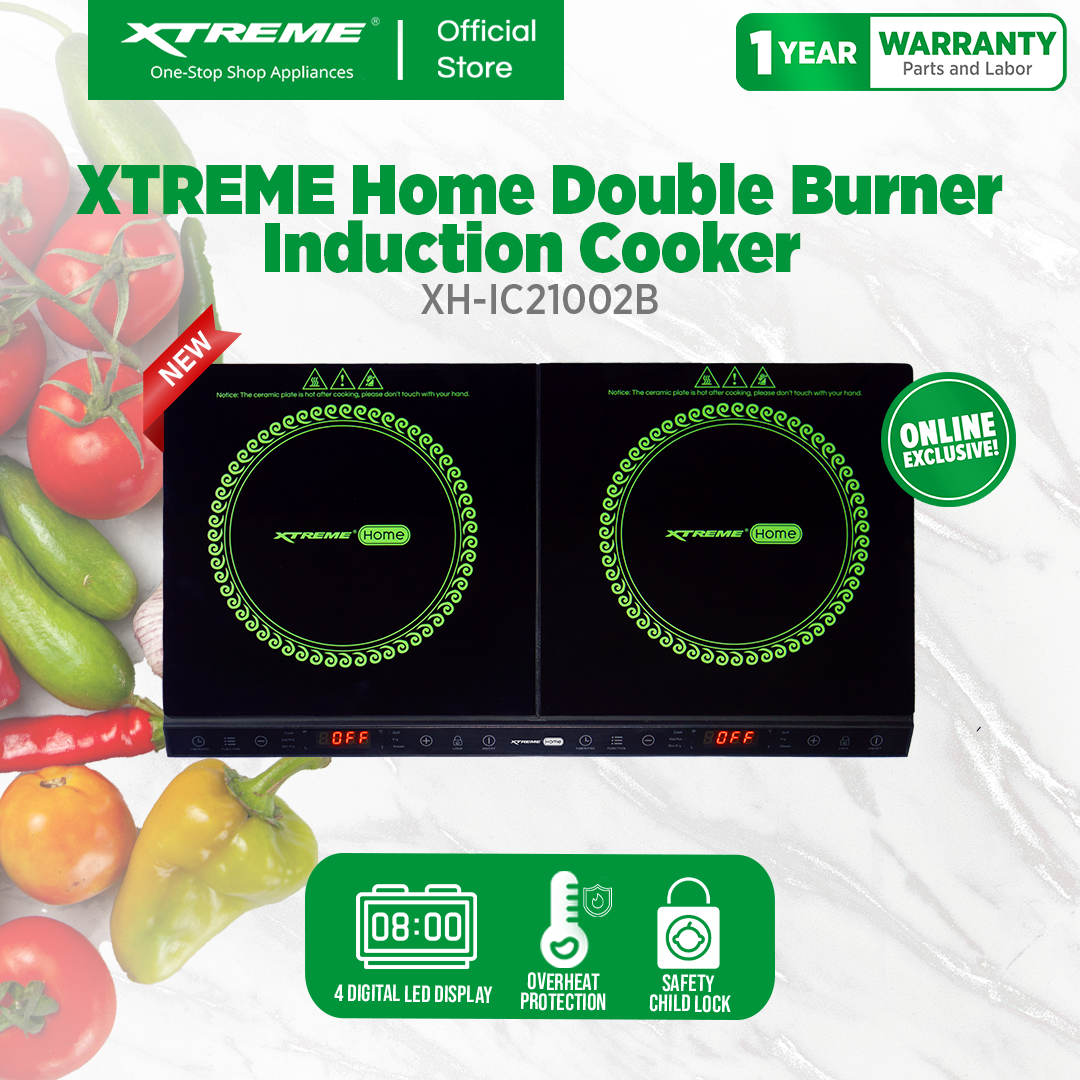 XTREME HOME 3100W Double Burner Induction Cooker (XH-IC21002B)