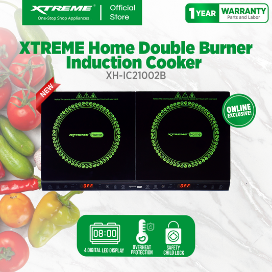 XTREME HOME 3100W Double Burner Induction Cooker (XH-IC21002B)