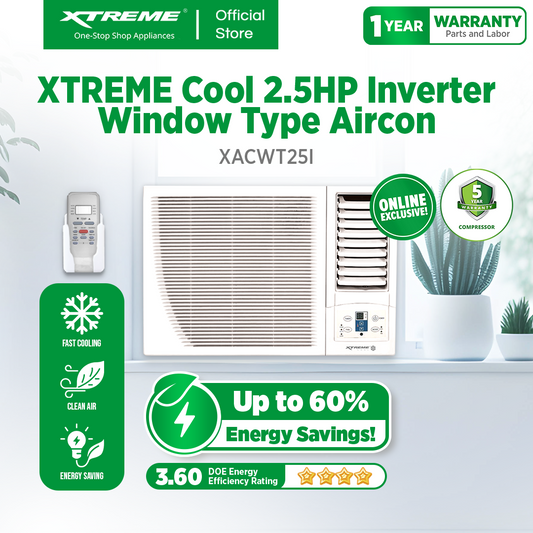 XTREME COOL 2.5HP Inverter Window Type Aircon (XACWT25i)