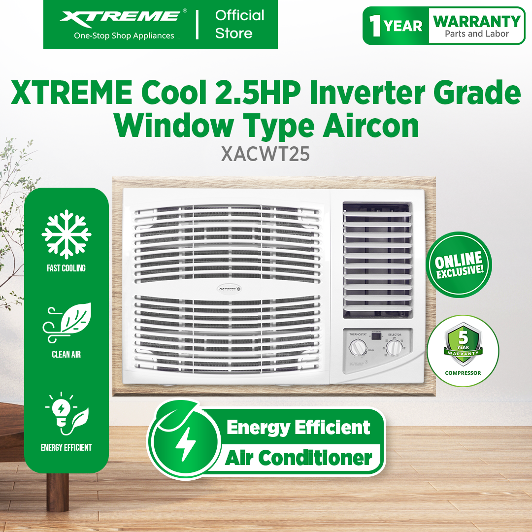 XTREME COOL 2.5HP Inverter-Grade Window Type Aircon (XACWT25)