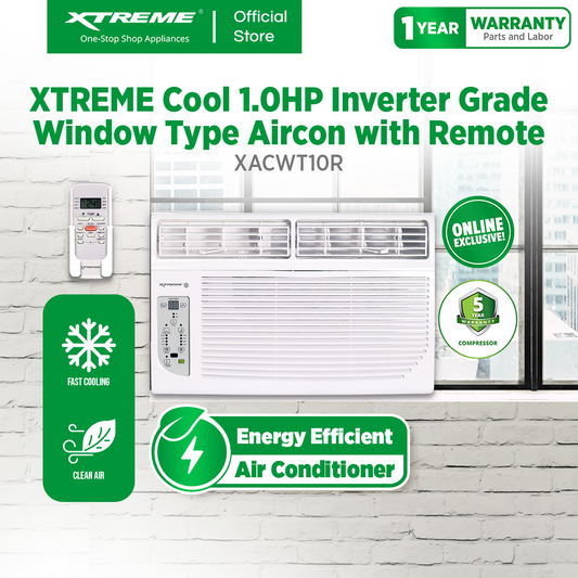 XTREME COOL 1.0HP Inverter-Grade Window Type Aircon with Remote (XACWT10R)