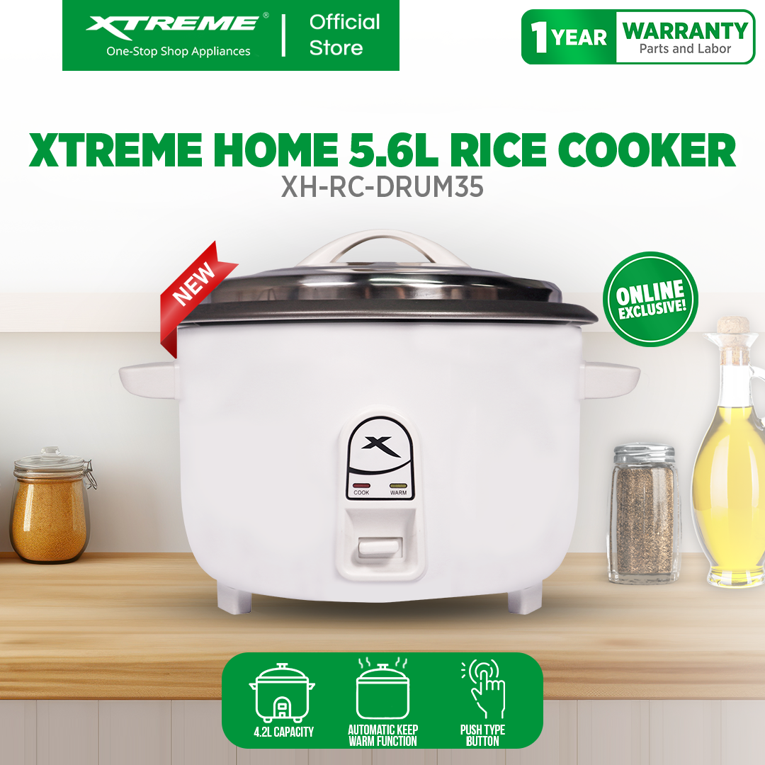 XTREME Commercial 5.6L Rice Cooker 35 Cups with Automatic Keep Warm Function (XH-RC-DRUM35)