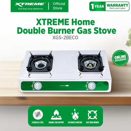 XTREME HOME Double Burner Gas Stove (XGS-2BECO)