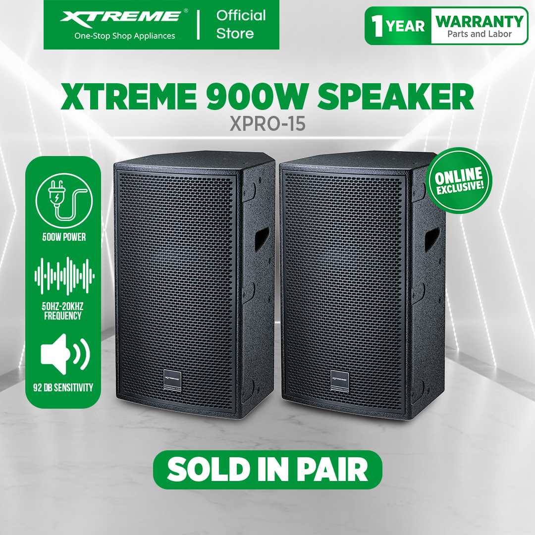 XTREME Professional 900W Two Way Speaker (XPRO-15)