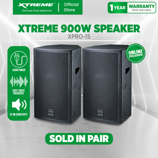 XTREME Professional 900W Two Way Speaker (XPRO-15)