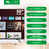 X-SERIES 55 inch Google TV Frameless WiFi Netflix YouTube Google Play w/ Voice Control | MF-5500GOX