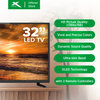 X-SERIES 32 inch LED TV Slim Bezel USB Port HDMI VGA Dynamic Sound HDR Quality (Black) | MF-3200X