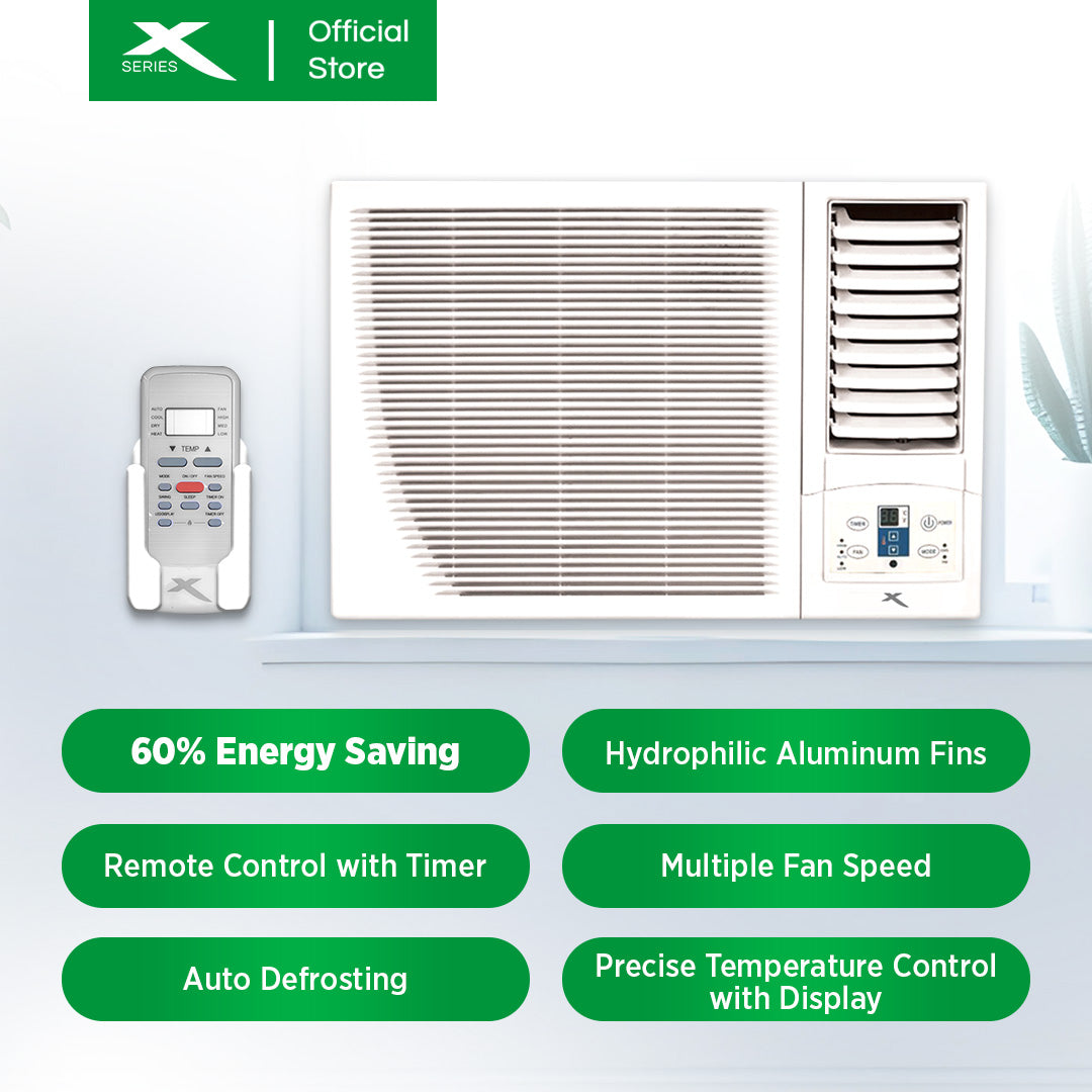 X-SERIES 1HP Window Type Aircon INVERTER with Remote Control (White ...