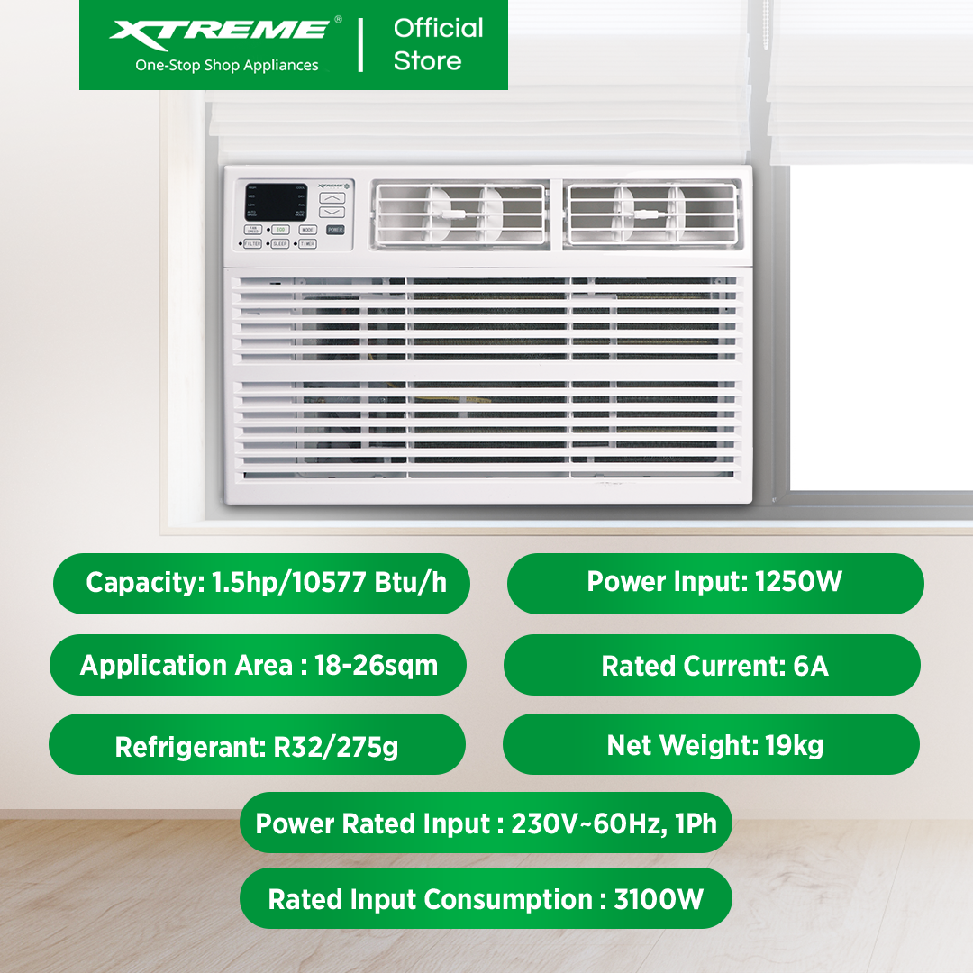 XTREME COOL 1.5HP ECO Inverter Window Type Aircon (XACWT15ECOi)
