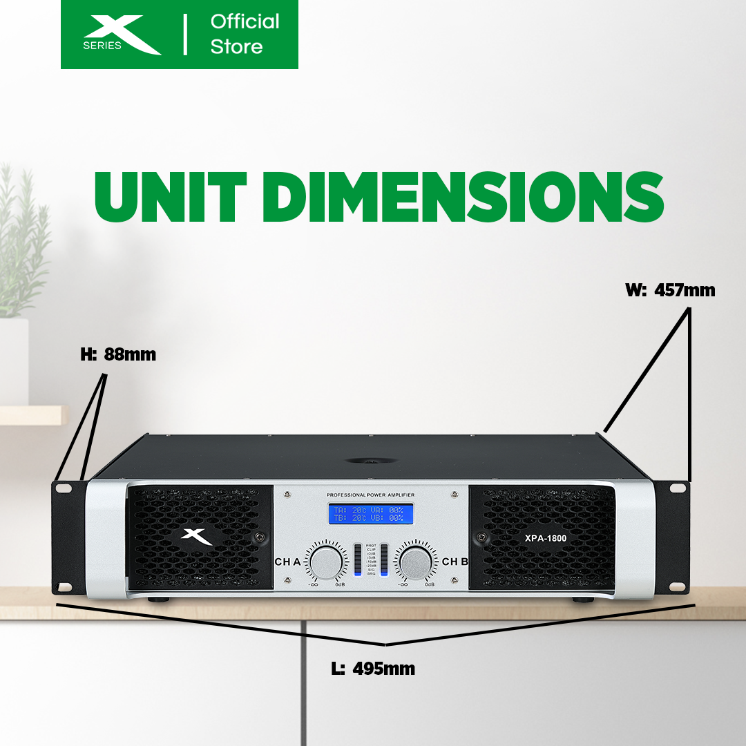 XTREME 1800Wx2 Professional Power Amplifier (XPA-1800)