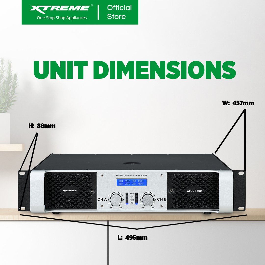 XTREME 1400Wx2 Professional Power Amplifier ( XPA-1400)