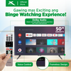 XTREME 50 inch LED TV Android 11.0 4K HD Frameless w/ Wall Bracket (Black)  | MF-5000SA