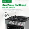 XTREME HOME 50cm Gas Range + 1-Electric Hot Plate 3-Gas Burner/Oven LPG Rotisserie | XGR-503G1E