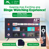 X-SERIES 43 inch LED TV Android 11 Full HD Frameless w/ Wall Bracket (Black) | MF-4300SAX