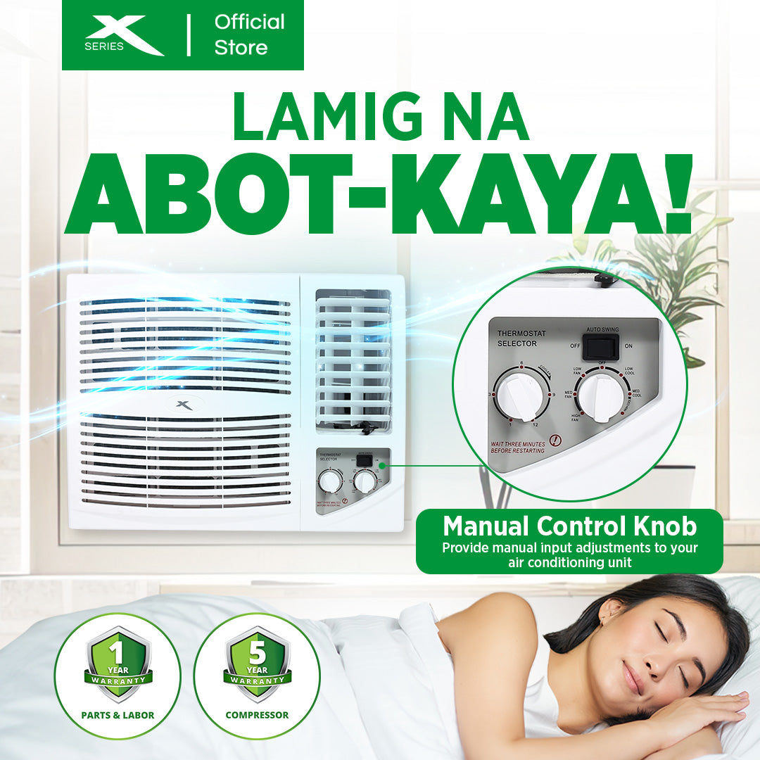 X-SERIES 1HP Inverter Grade Window Type Aircon with Silver Ion Filter ...