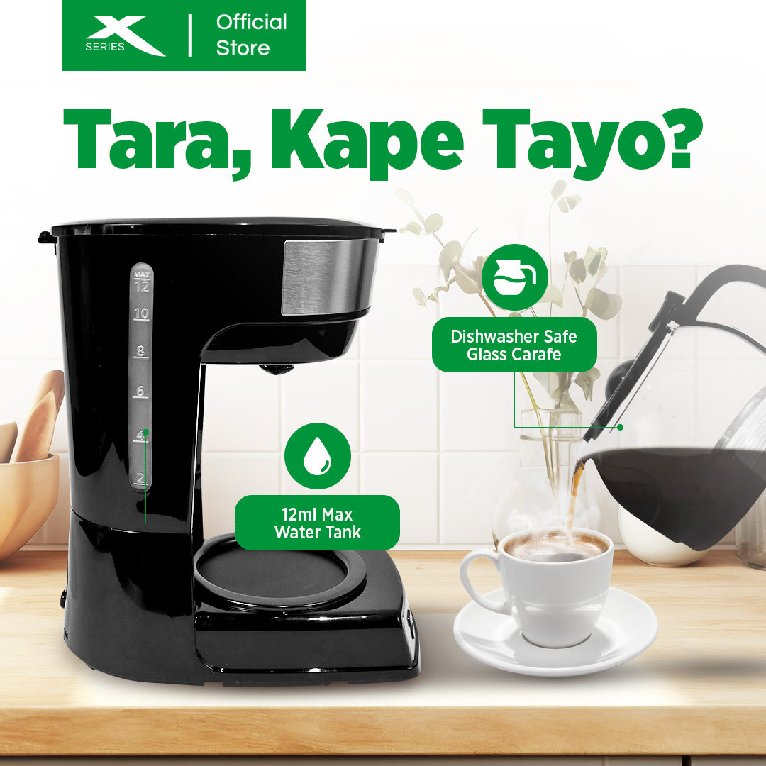 XTREME HOME 1.8L Coffee Maker 4-Functional Buttons Auto Shut-off & LCD Display | XH-COFFEEMAKER180L