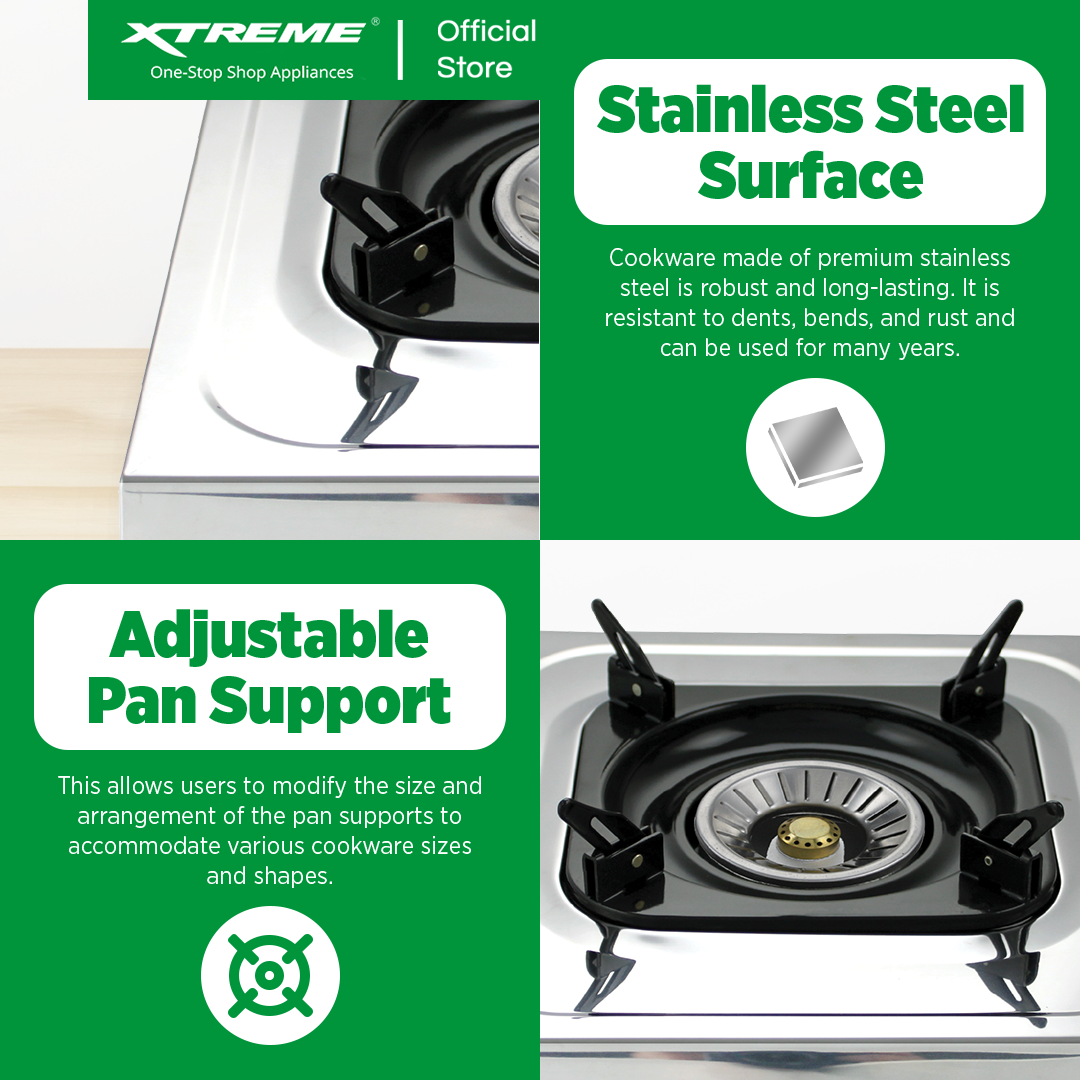 XTREME HOME Double Burner Gas Stove (XGS-2BECO)