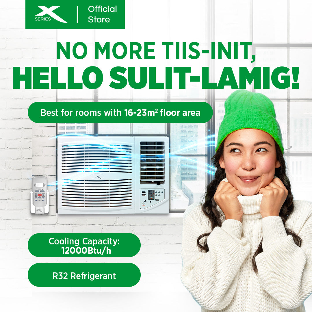 X-SERIES 1.5HP Window Type Aircon w/ Remote Control Energy Efficient (White) | XACWT15RX