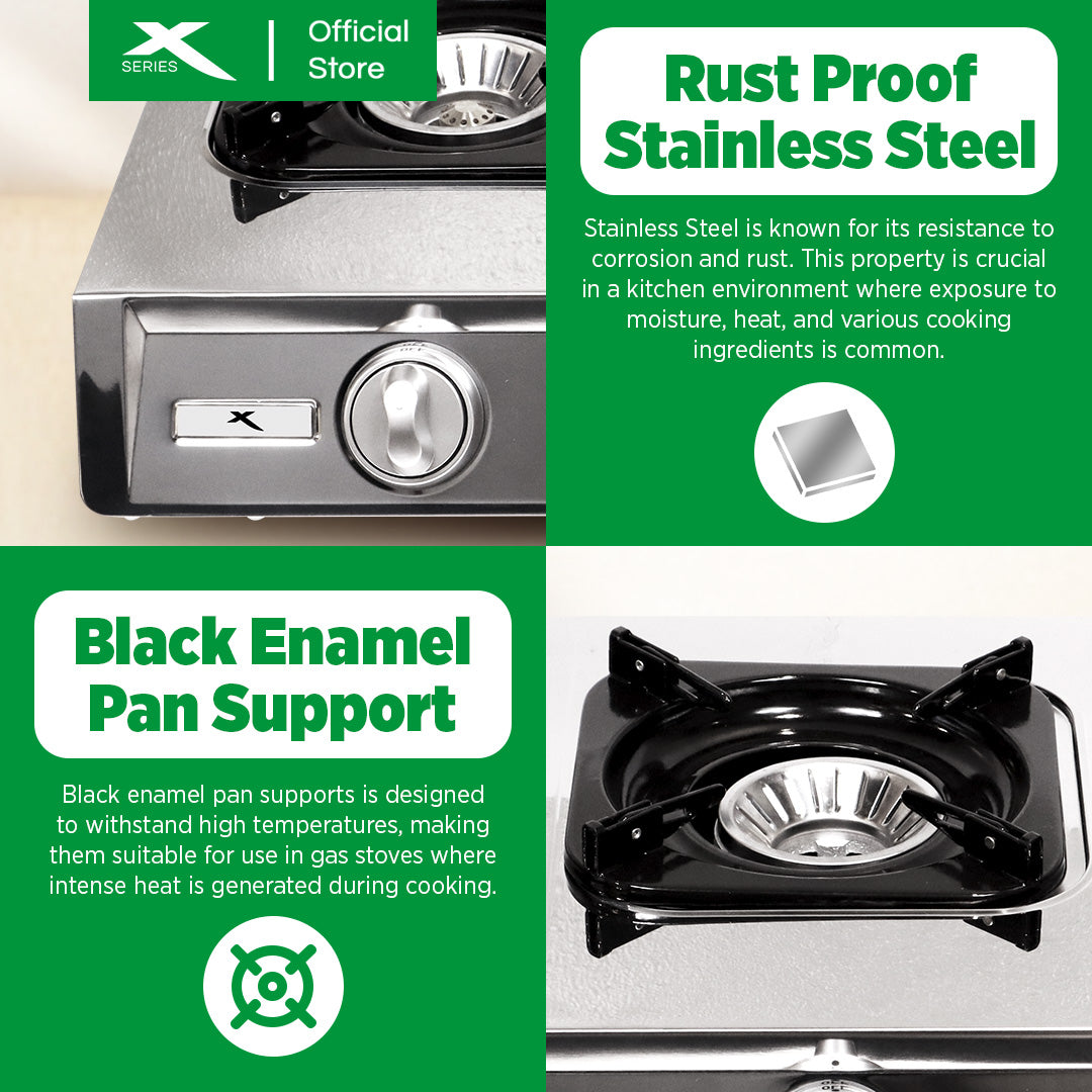 XTREME HOME 3 Burner Gas Stove Save more than 30% of Gas with Automatic Ignition | XGS-3BECO