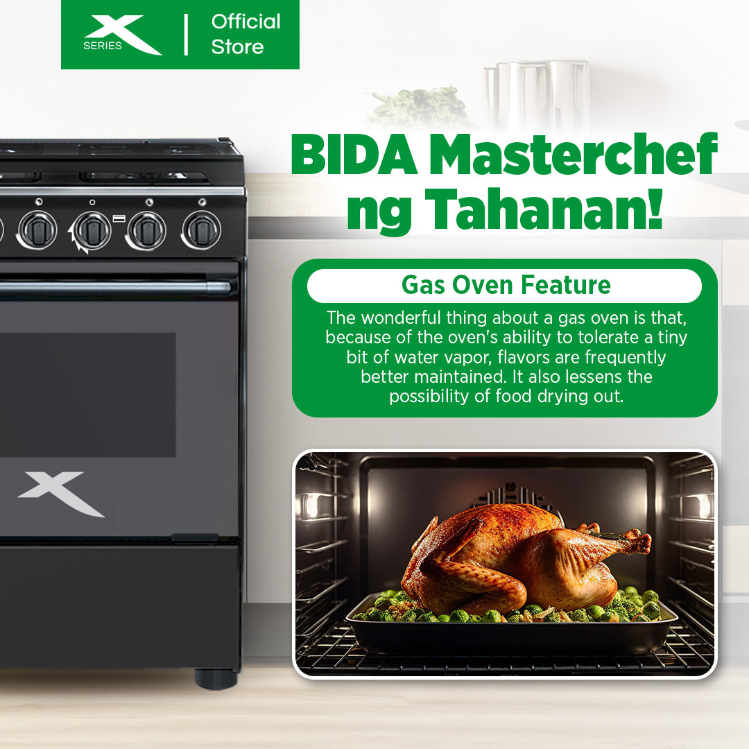 X-SERIES 50cm Gas Range 4-Burner 55L Oven LPG Gas Source w/ FFD Iron Cast & Cover | XGR-504GX