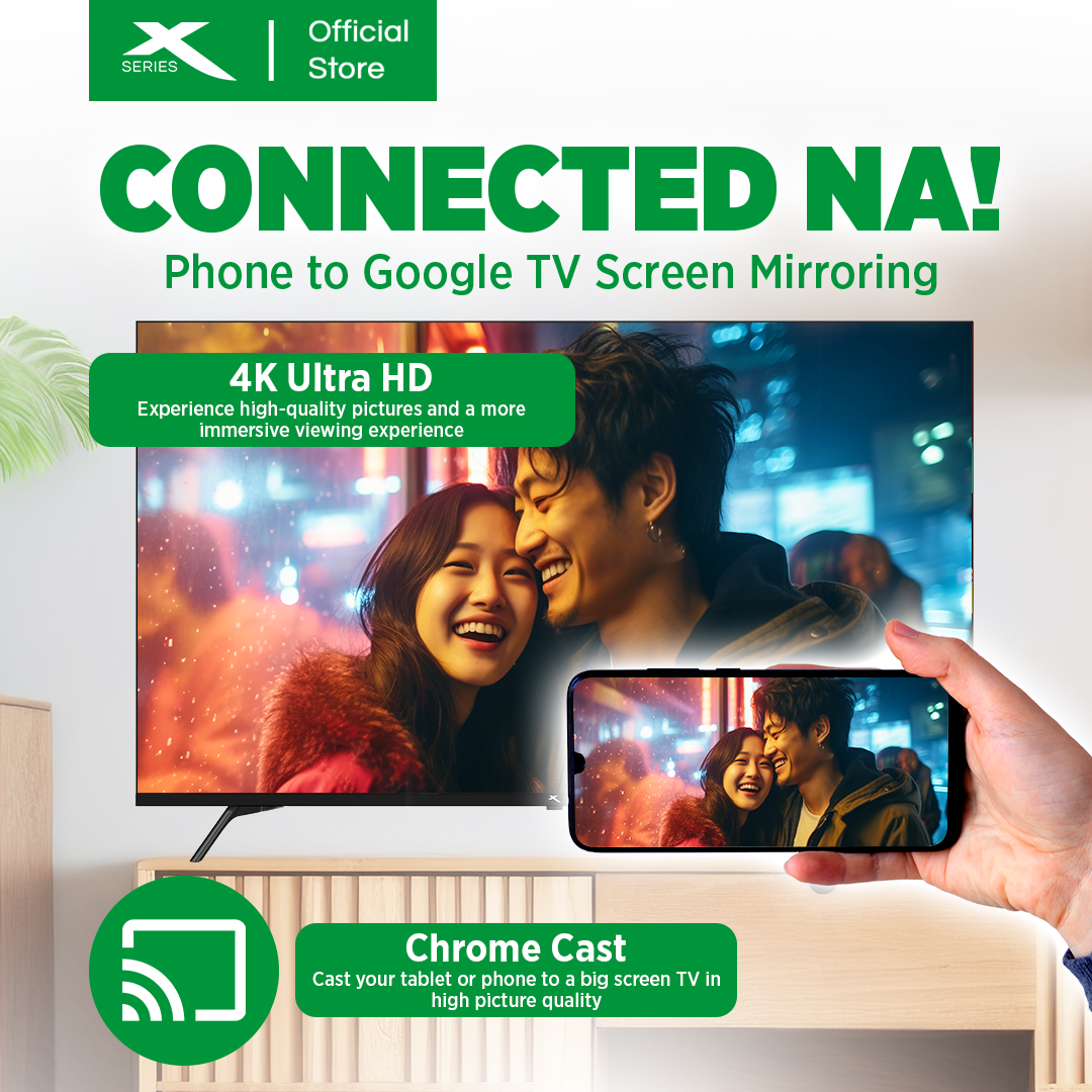 X-SERIES 50 inch Google TV Frameless WiFi Netflix YouTube Google Play w/ Voice Control | MF-5000GOX