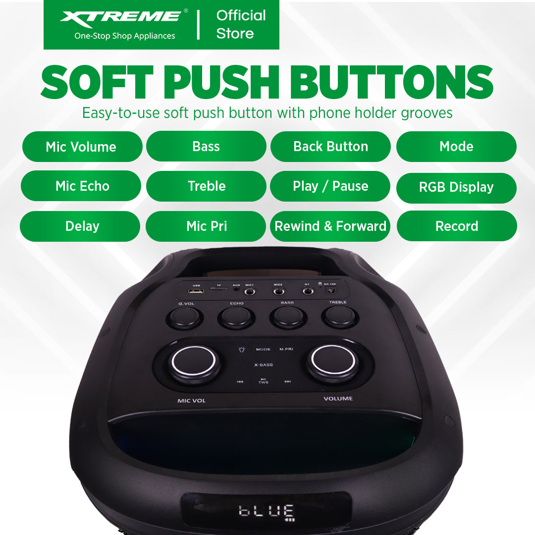 XTREME 1600W Professional Portable Party Speaker 8 (X-PARTYSPEAKERO8)