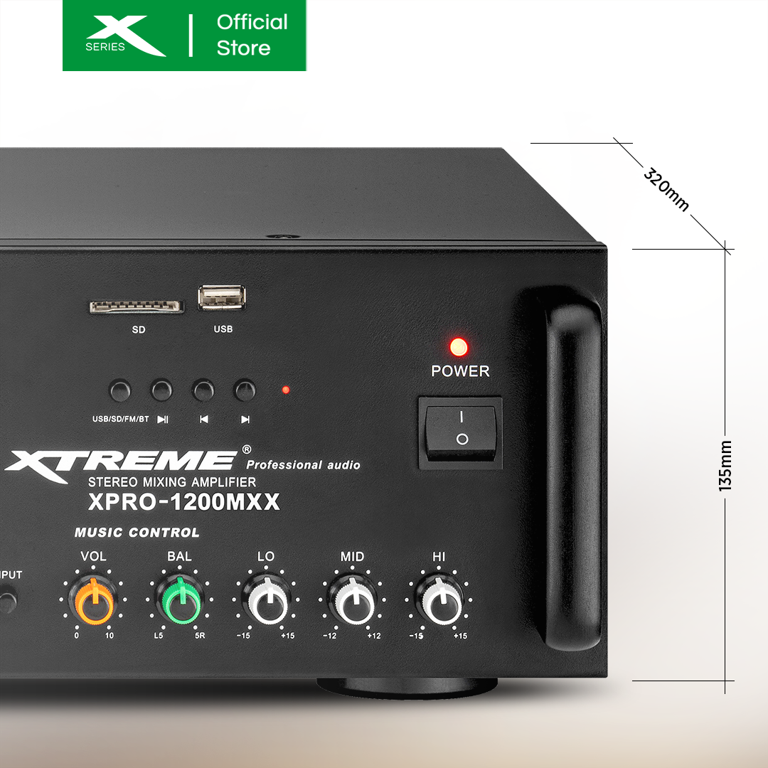 XTREME 1200Wx2 Professional Amplified Mixer (XPRO-1200MX)