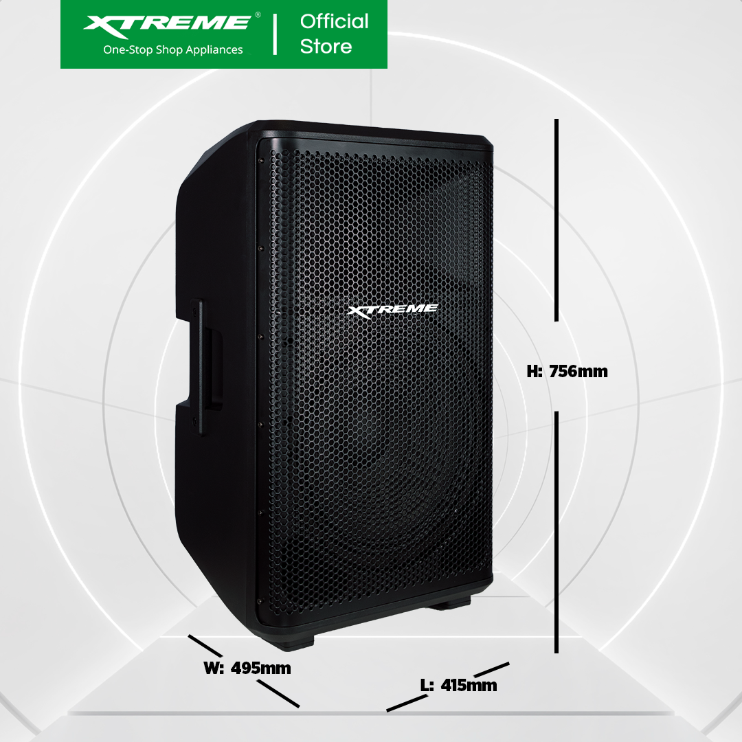 XTREME LIVE 2000W Portable Concert Speaker with 2 Wireless Microphone (X-LIVE15)