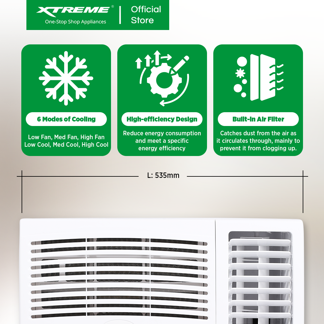 XTREME COOL 1.0HP Inverter-Grade Window Type Aircon (XACWT10)
