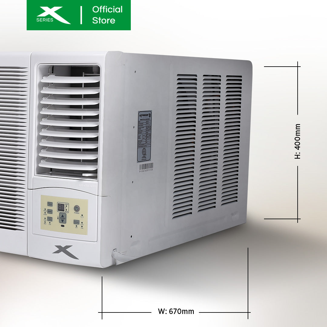 X-SERIES 1HP Window Type Aircon INVERTER with Remote Control (White ...