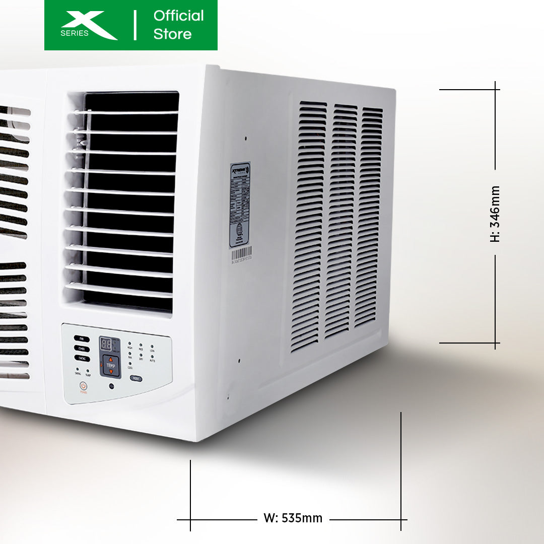 X-SERIES 1HP Inverter Grade Window Type Aircon w Silver Ion Filter Timer & Remote | XACWT10RX