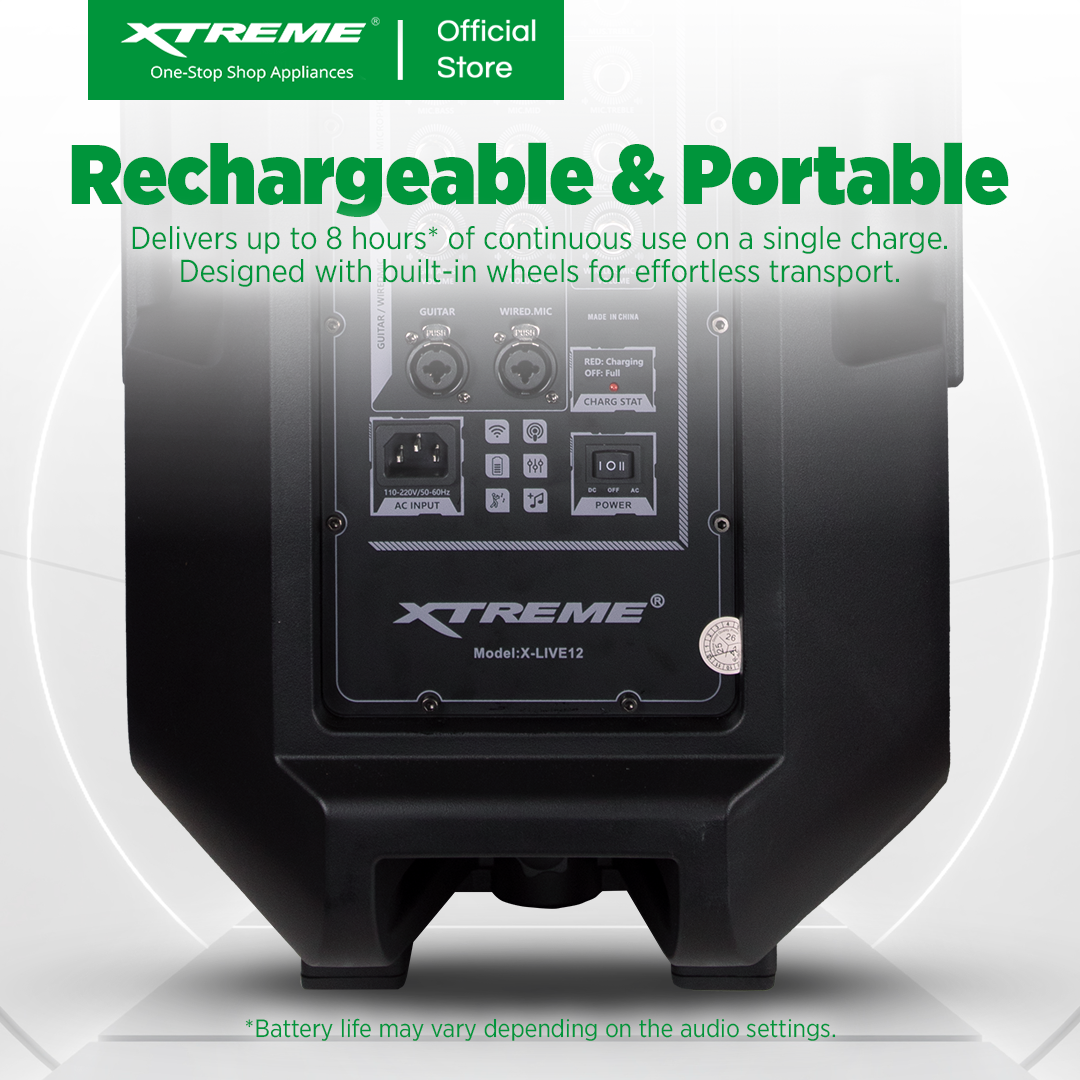 XTREME LIVE 2000W Portable Concert Speaker with 2 Wireless Microphone (X-LIVE15)