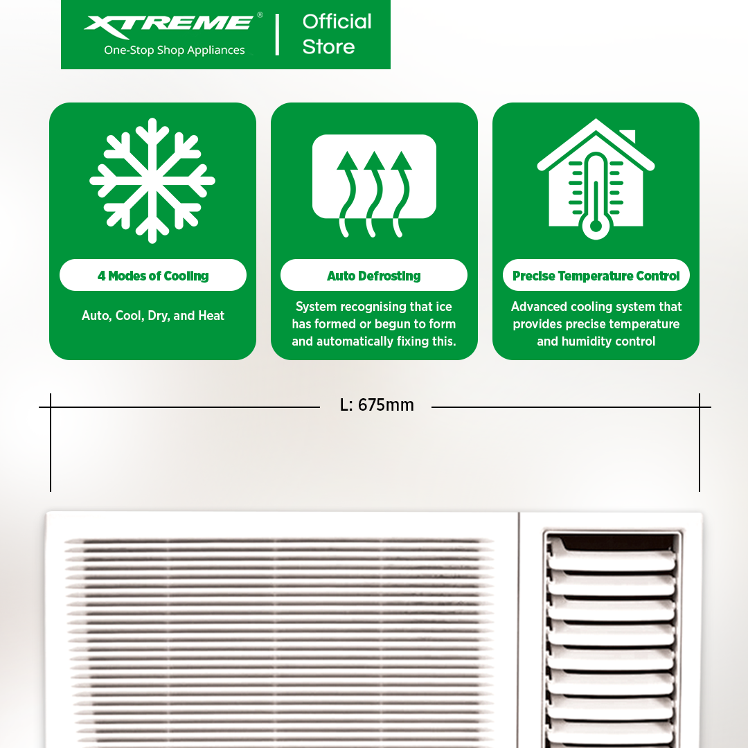 XTREME COOL 1.5HP Inverter Window Type Aircon (XACWT15i)