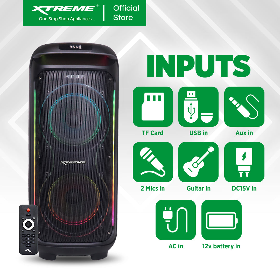XTREME 1600W Professional Portable Party Speaker 8 (X-PARTYSPEAKERO8)
