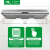 X-SERIES 90cm Rangehood Wall-mount Stainless Steel 3-Speed Button w/ LED Light | XHOOD-90CM2X