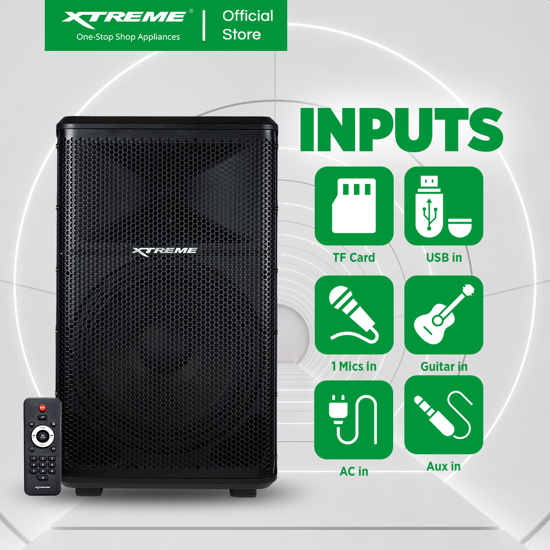 XTREME LIVE 2000W Portable Concert Speaker with 2 Wireless Microphone (X-LIVE15)