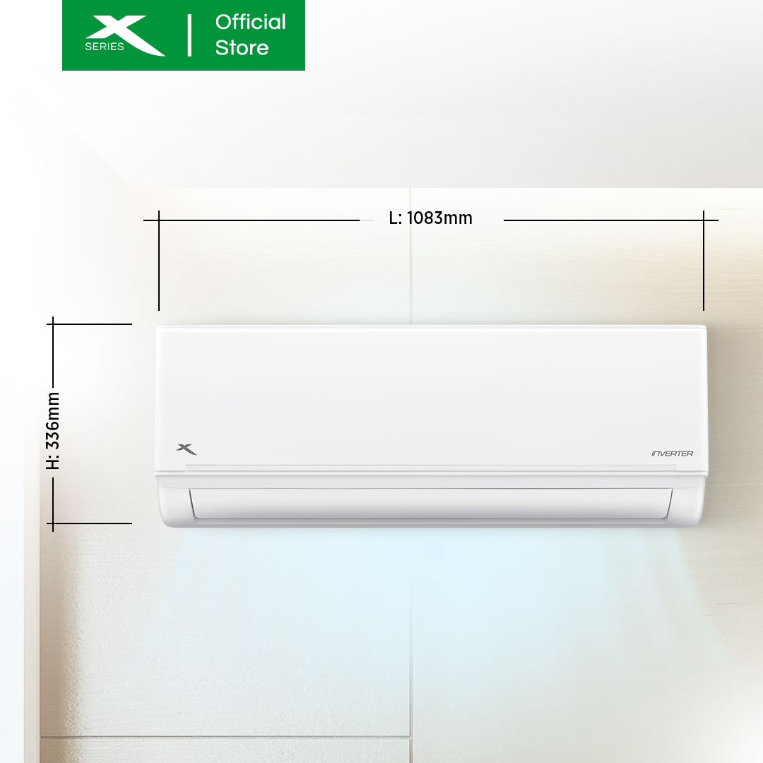 X-SERIES 2.5HP Split Type Aircon INVERTER 2-way Draining Connection (Silver) | XACST25iX